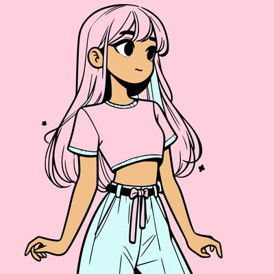 girl in a cute crop top