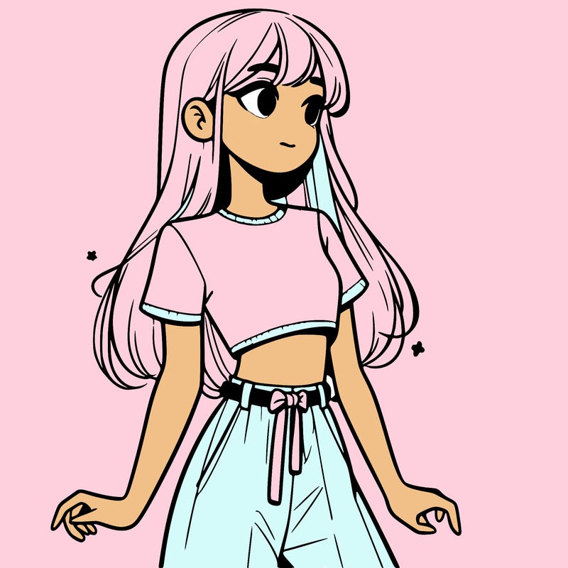 girl in a cute crop top