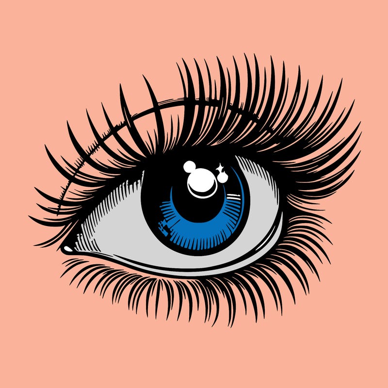 realistic eye long eylashes