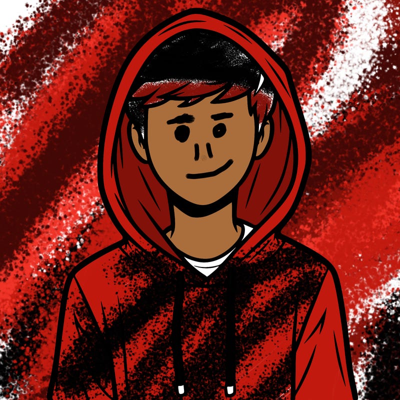 a guy with his hoodie