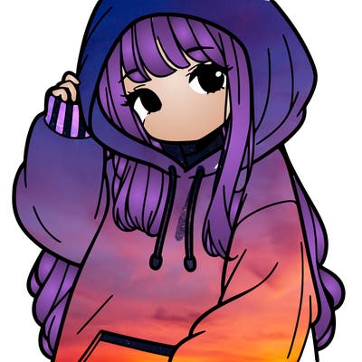 girl in a over sizes hoodie