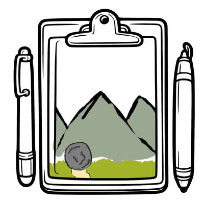 blank clip board with pen