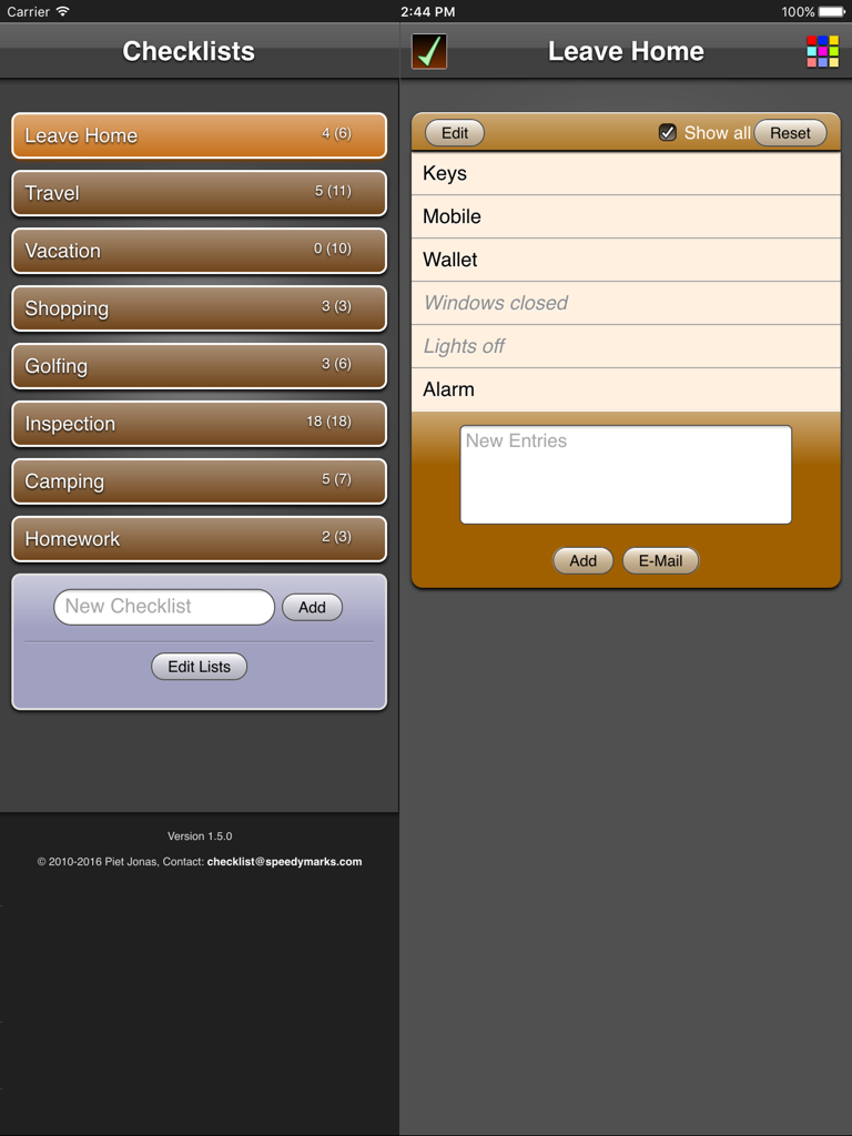 Checklists XL - Productivity App | MWM