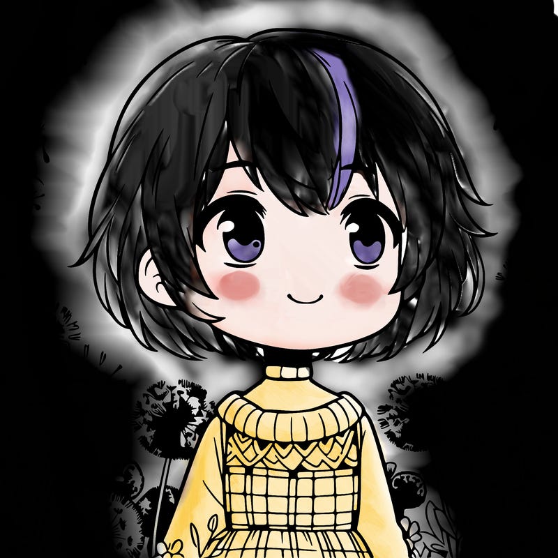 short haired girl in dandelion field