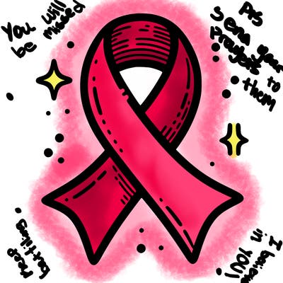 ribbon symbol of national breast cancer awareness month