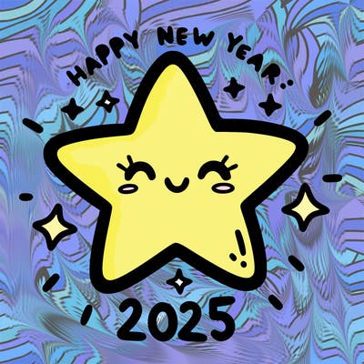 happy new year 2025 star wish