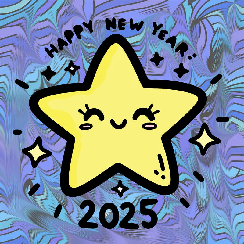 happy new year 2025 star wish