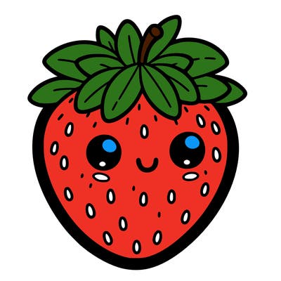 strawberry  coloring picture