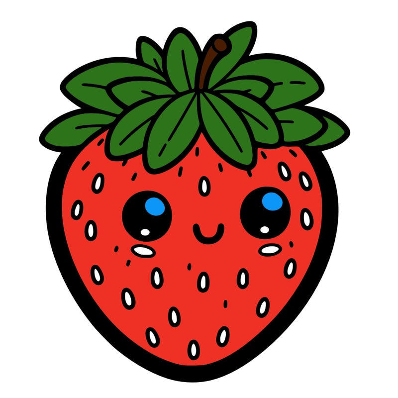 strawberry  coloring picture