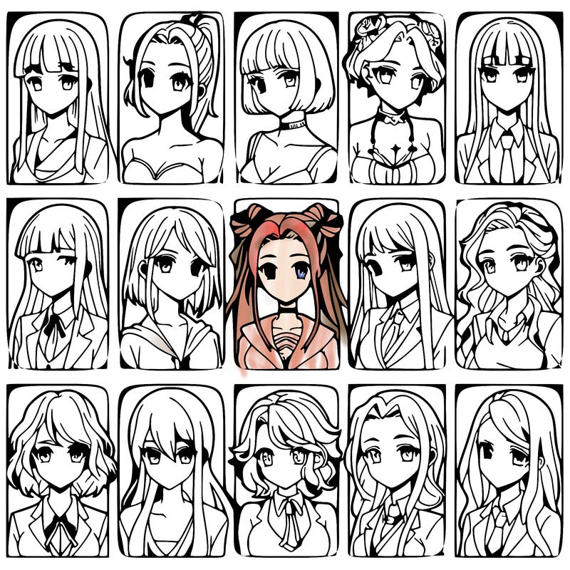 girls that look diffrent anime