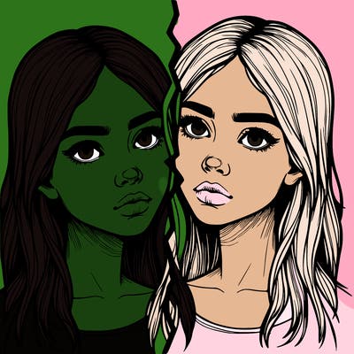 realistic girl split