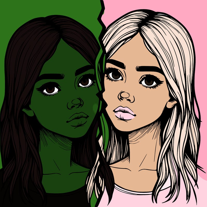 realistic girl split