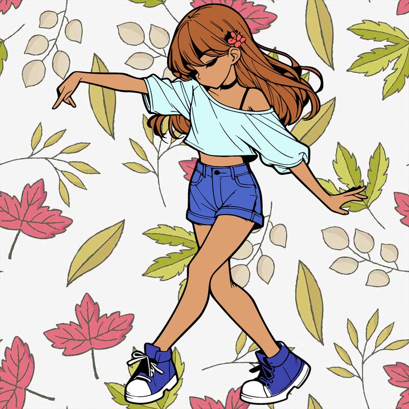 realistic girl danceing