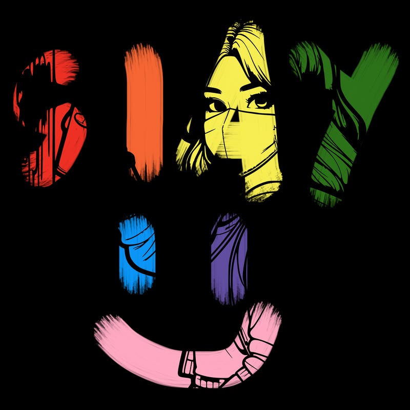 realistic girl with mask spray painting a wall