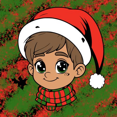 realistic christmas boy