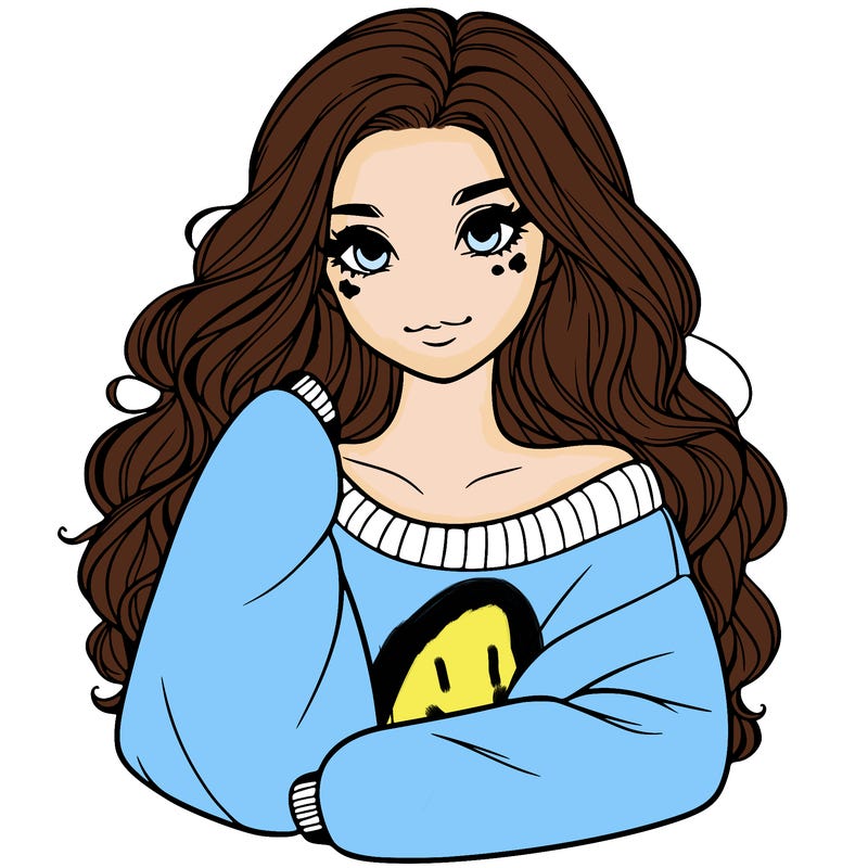 a beautiful girl in a big sweatshirt