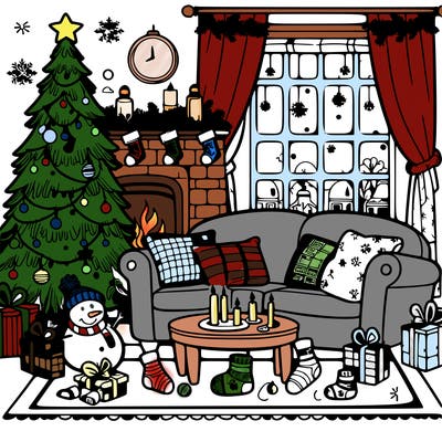 christmas living room