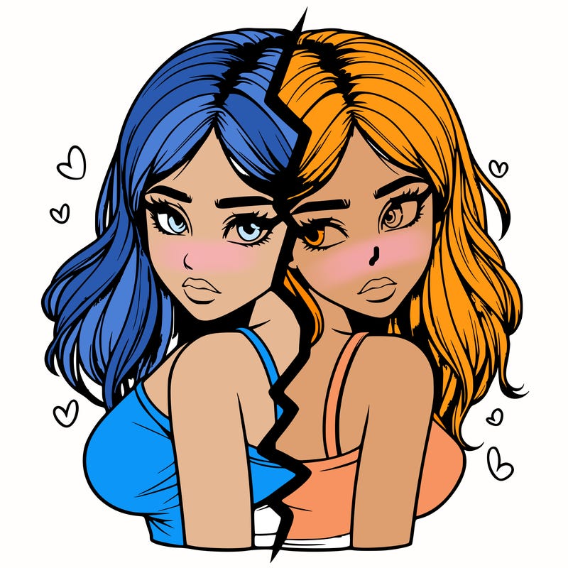 realistic girl split