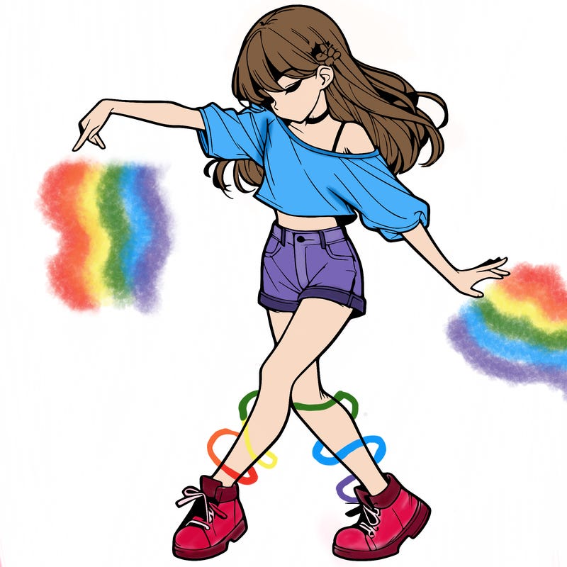 realistic girl danceing