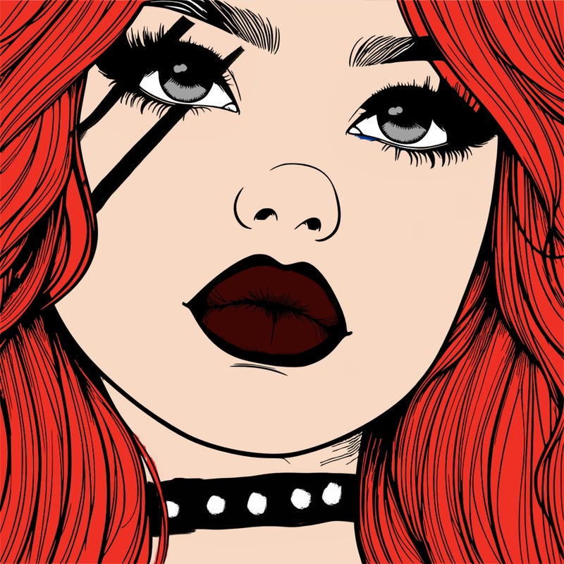 really realistic girl with lips