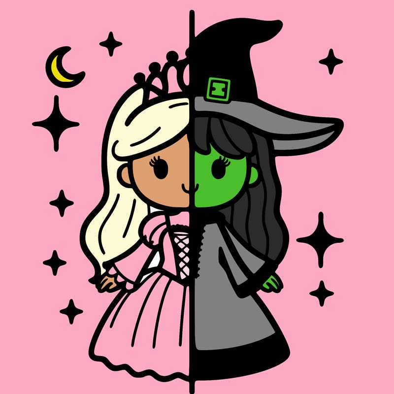 split princess and witch