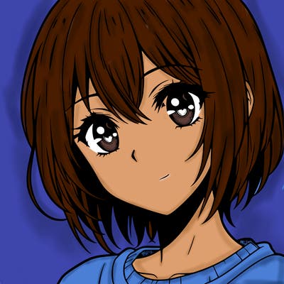 realistic person anime