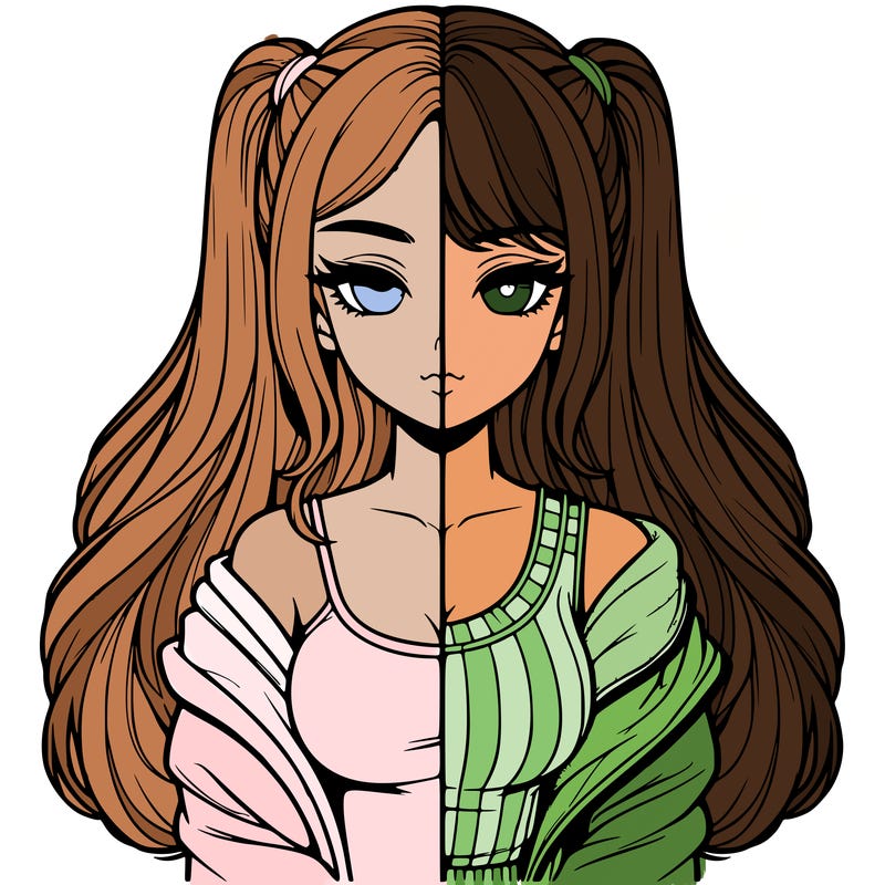 realistic girl split