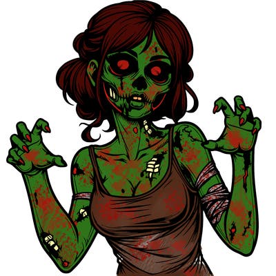 realistic zombie girl