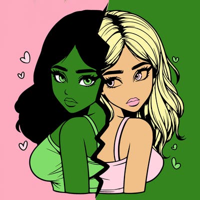 realistic girl split