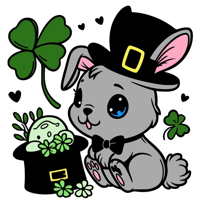 st. patrick's day, bunny.