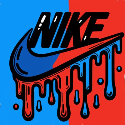 dripping nike logo