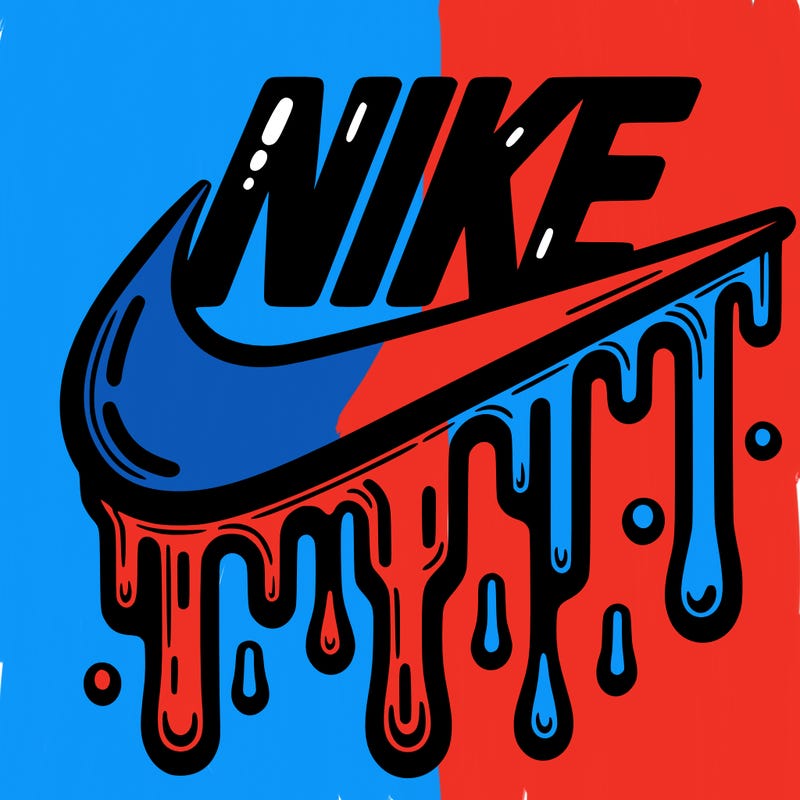 dripping nike logo
