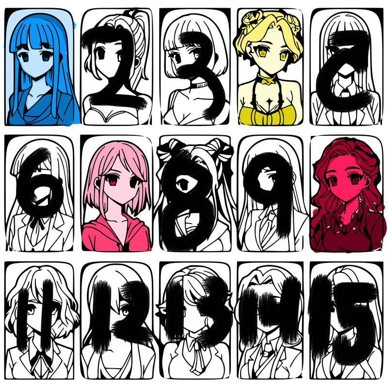 girls that look diffrent anime