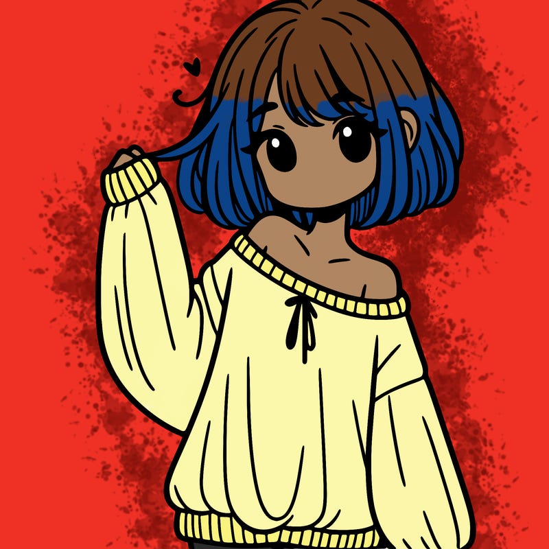 girl in baggy sweater hanging off her shoulder