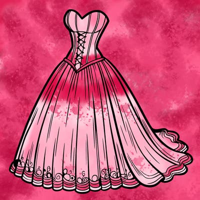 wedding dress-corset and a long and flowy skirt