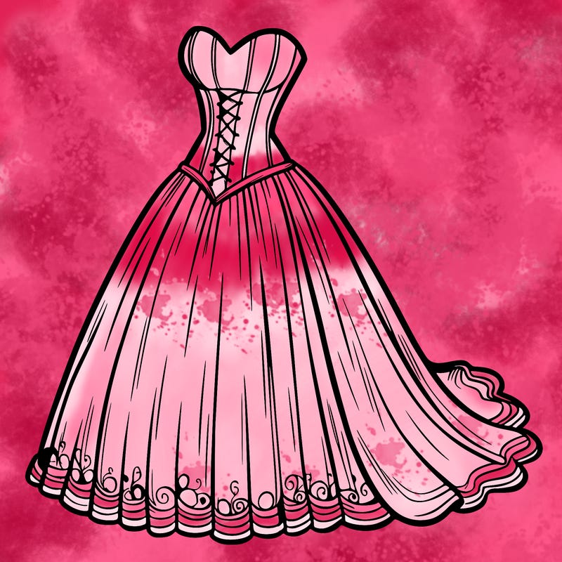 wedding dress-corset and a long and flowy skirt