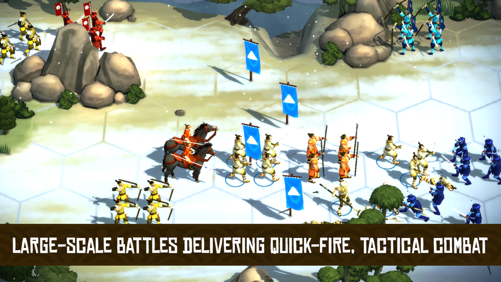 Large-scale tactical combat on a hex grid in Total War Battles SHOGUN