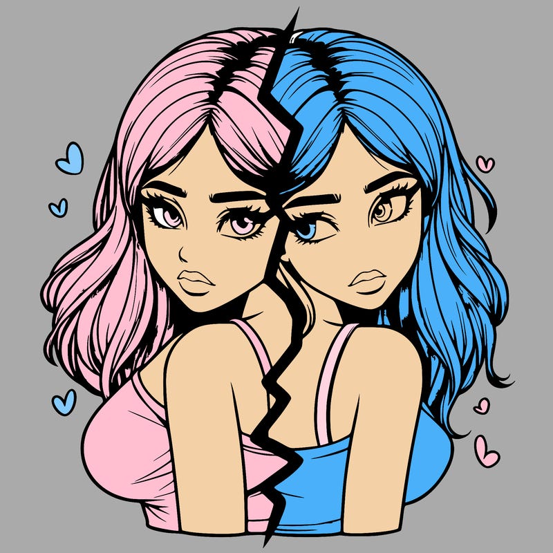 realistic girl split