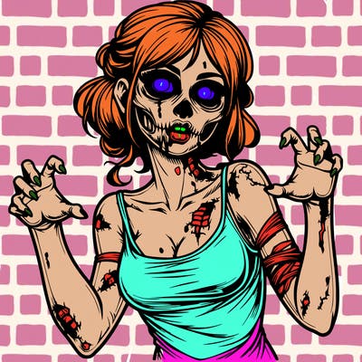realistic zombie girl