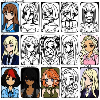 girls that look diffrent anime