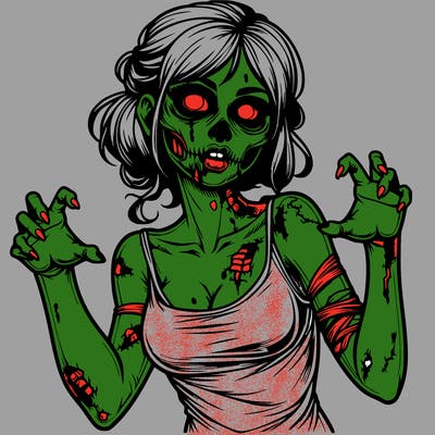 realistic zombie girl