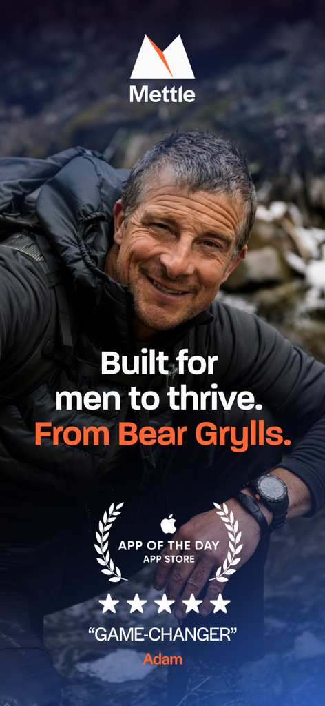 Mettle: Mental Fitness for Men - Mettle mentale Fitness App für Männer mit Bear Grylls und Auszeichnung 'App des Tages'
