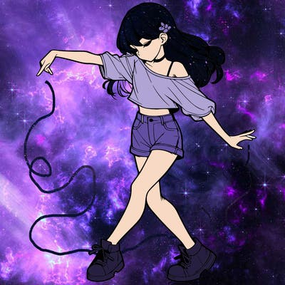 realistic girl danceing