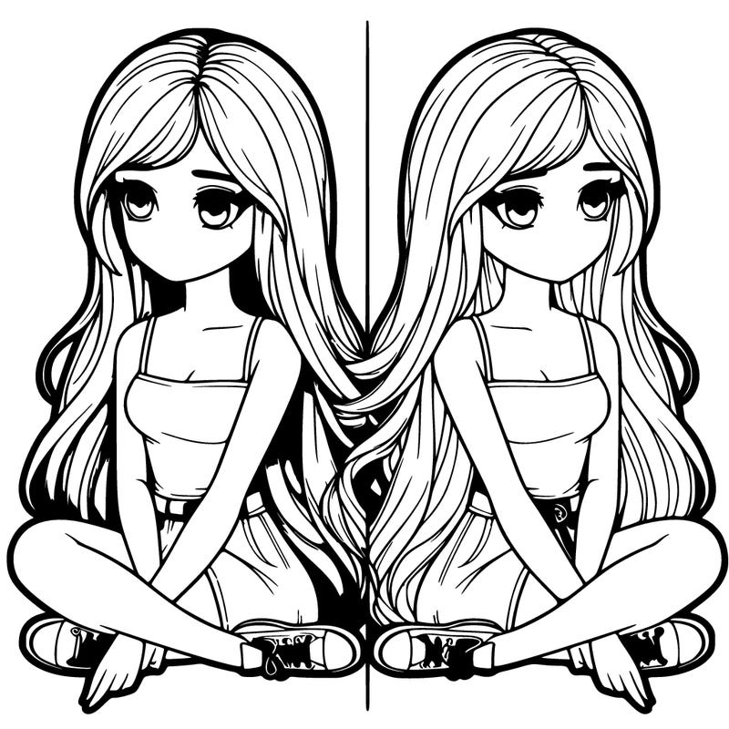 realistic girl split