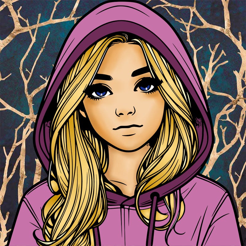 realistic girl with a hoodie