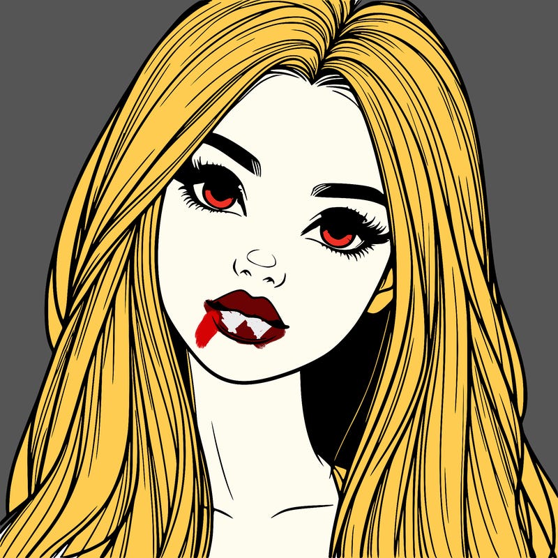 realistic teen girl with long hair and lips