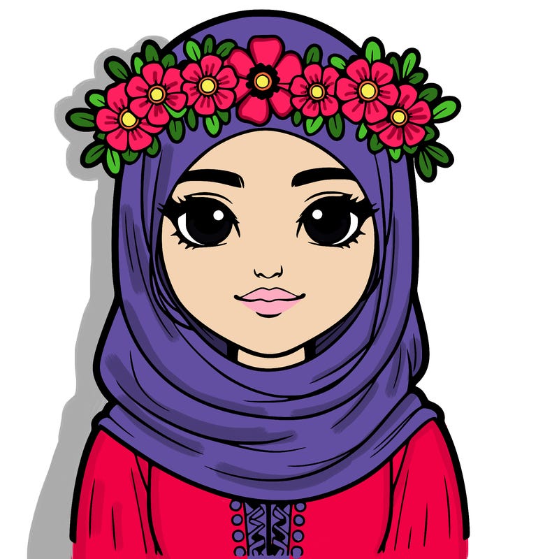 realistic girl with flower crown