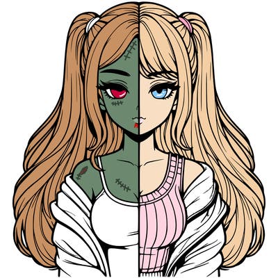 realistic girl split