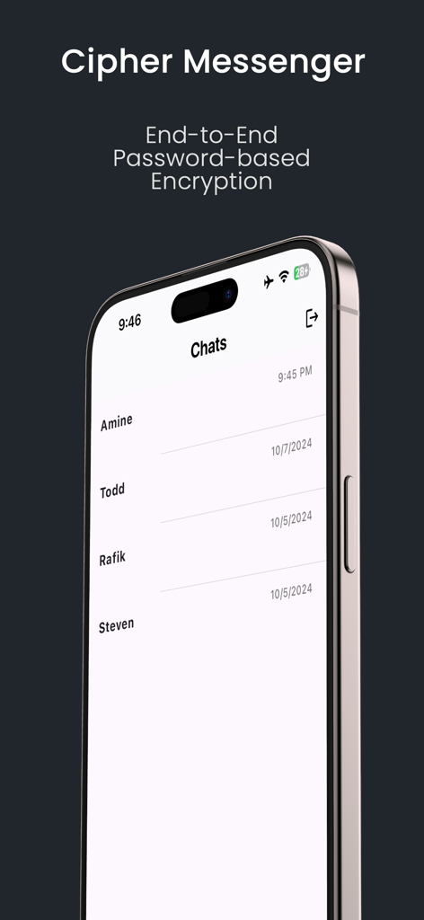 Cipher Chats - Cipher Messenger chat interface showing secure encrypted conversations