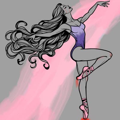 realistic woman dancer